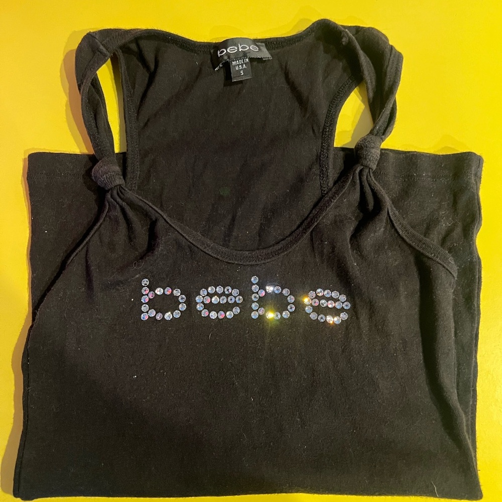 bebe black tank top
